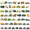 Wrapables Waterproof Vinyl Stickers for Water Bottles, Laptop, Phones, Skateboards, Decals for Teens, 100pcs, Trucks